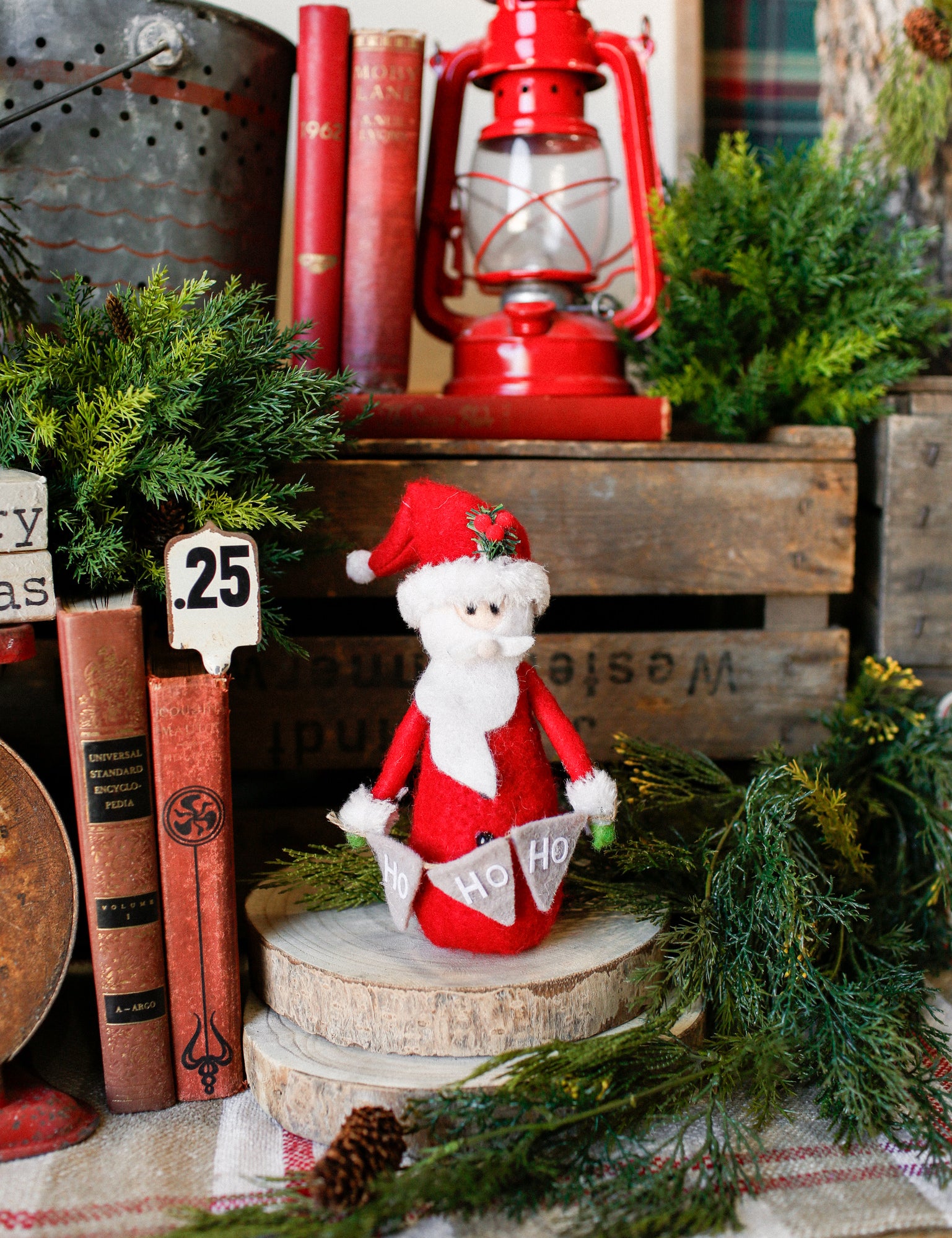 Handmade Ho Ho Ho Santa Doll The Little Burlap Barn®