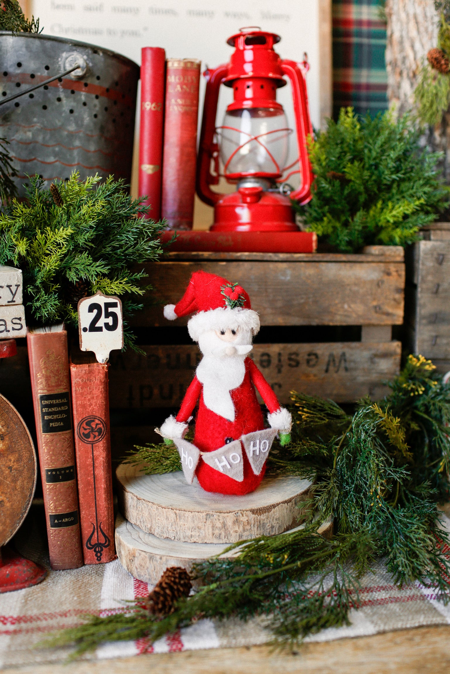 Handmade Ho Ho Ho Santa Doll The Little Burlap Barn®