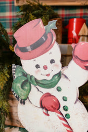Retro Snowman Sign