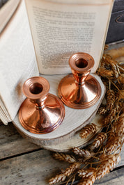 Vintage Copper Candlesticks