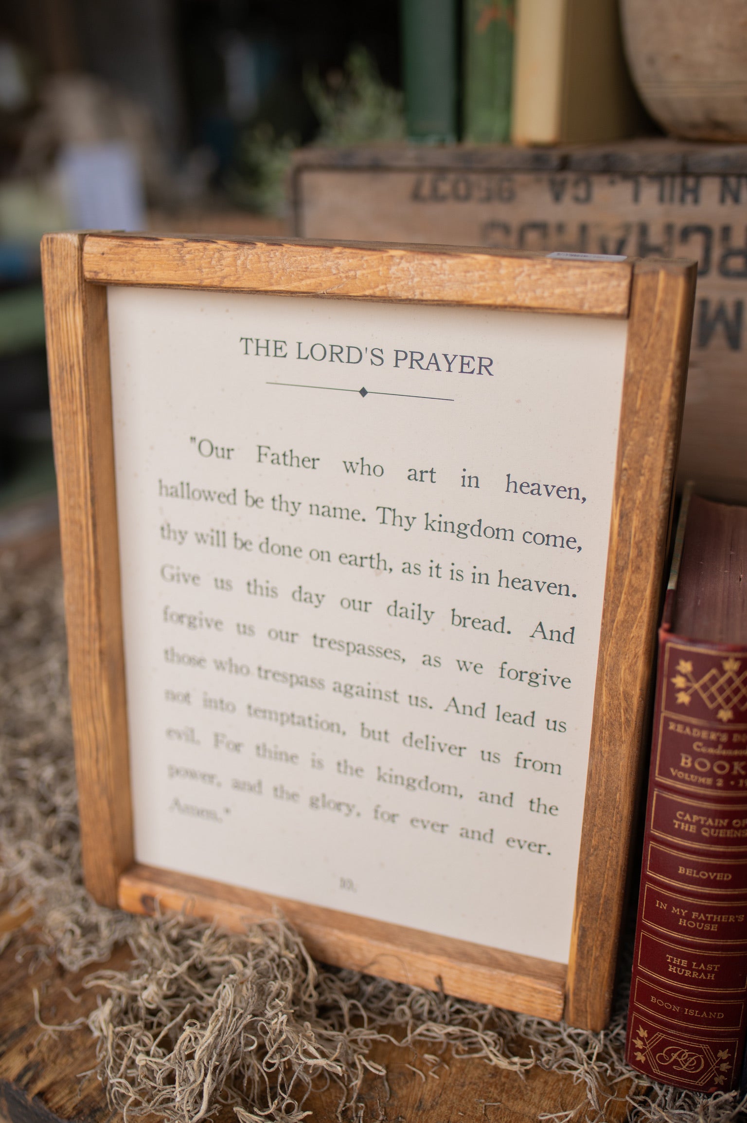 Handmade "Lord’s Prayer" Framed Sign The Little Burlap Barn®