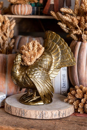 Gilded Turkey Vase Accent Decor