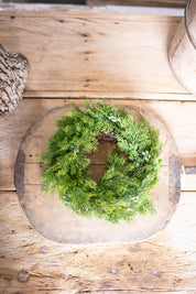 Real Touch Dripping Cedar Mini Wreath