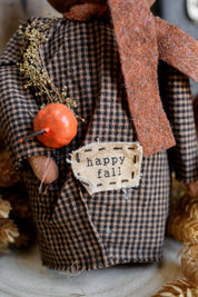 Handmade "Happy Fall" Pumpkin Doll