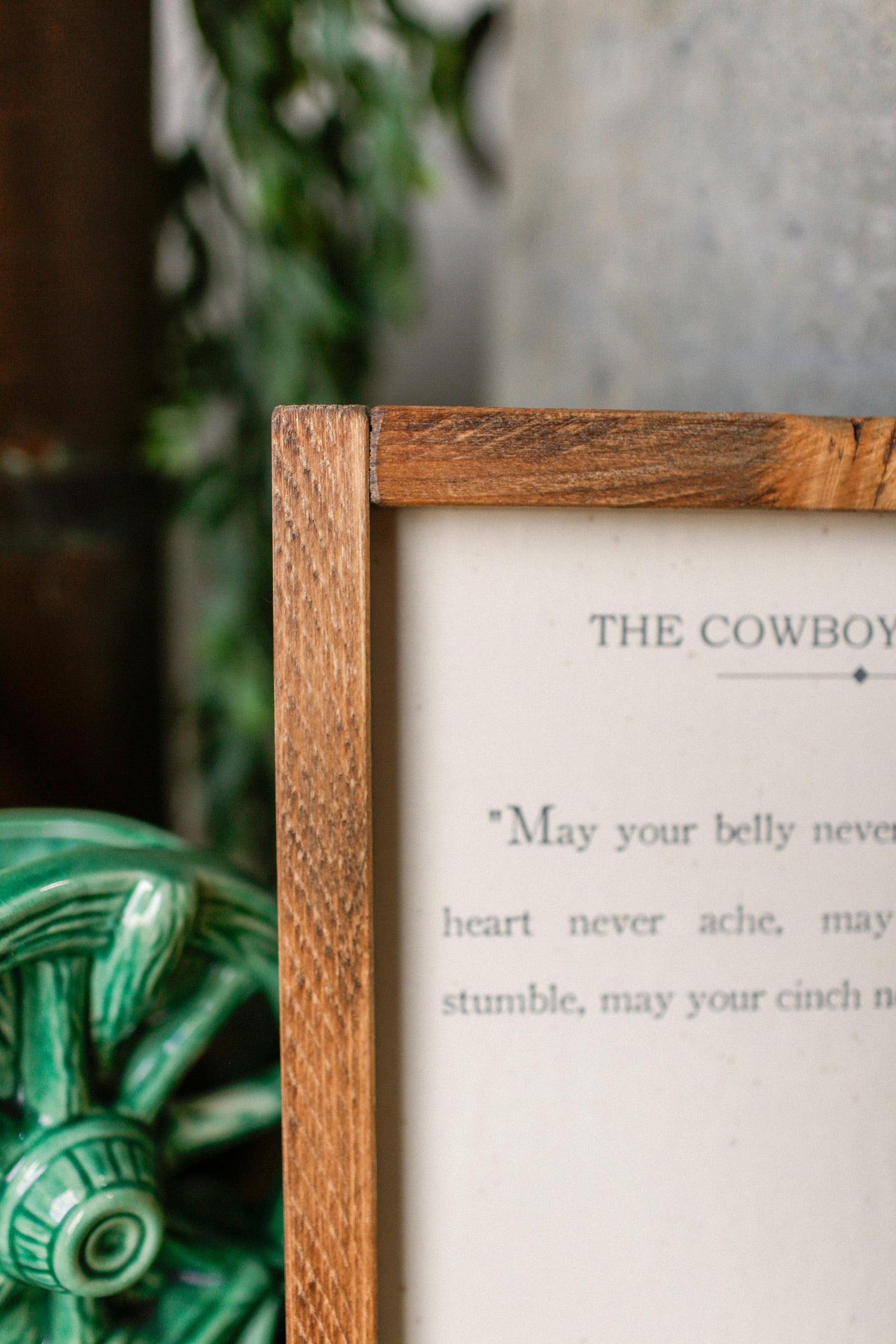 Handmade "Cowboy Blessing" Framed Sign The Little Burlap Barn®