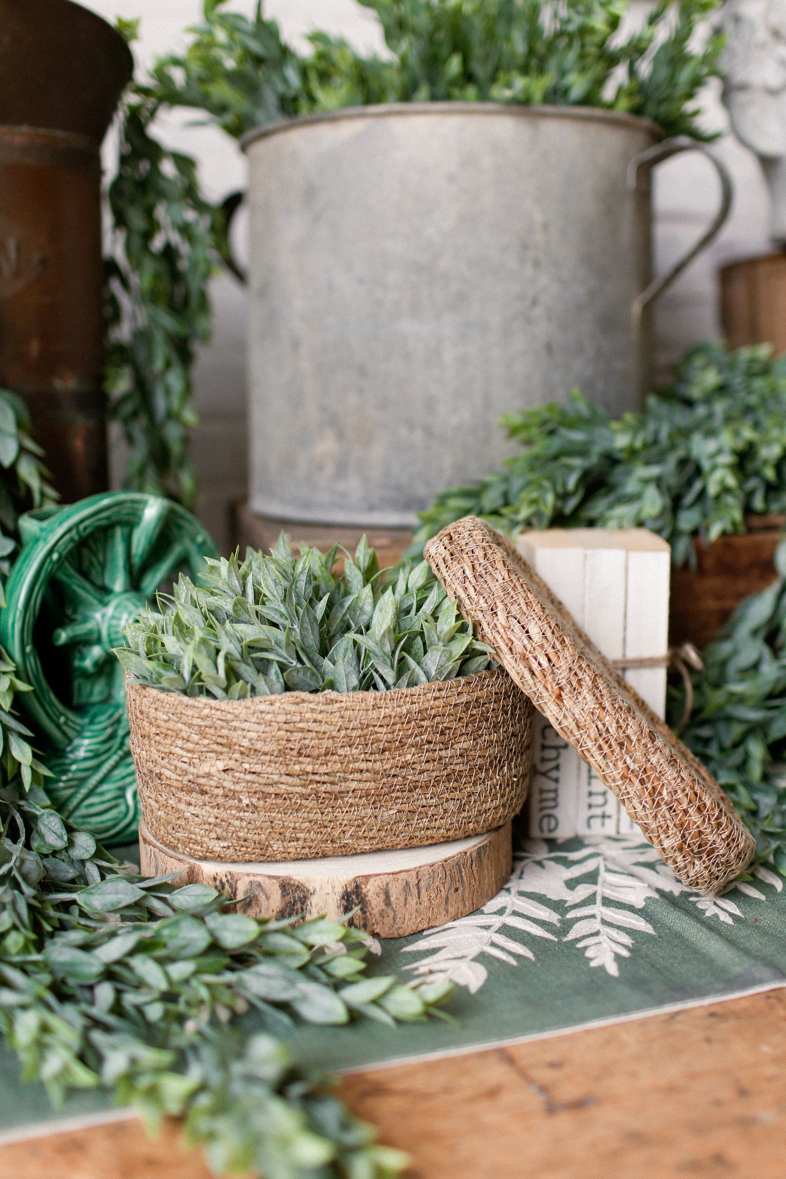 Hand-Woven Seagrass Basket The Little Burlap Barn®