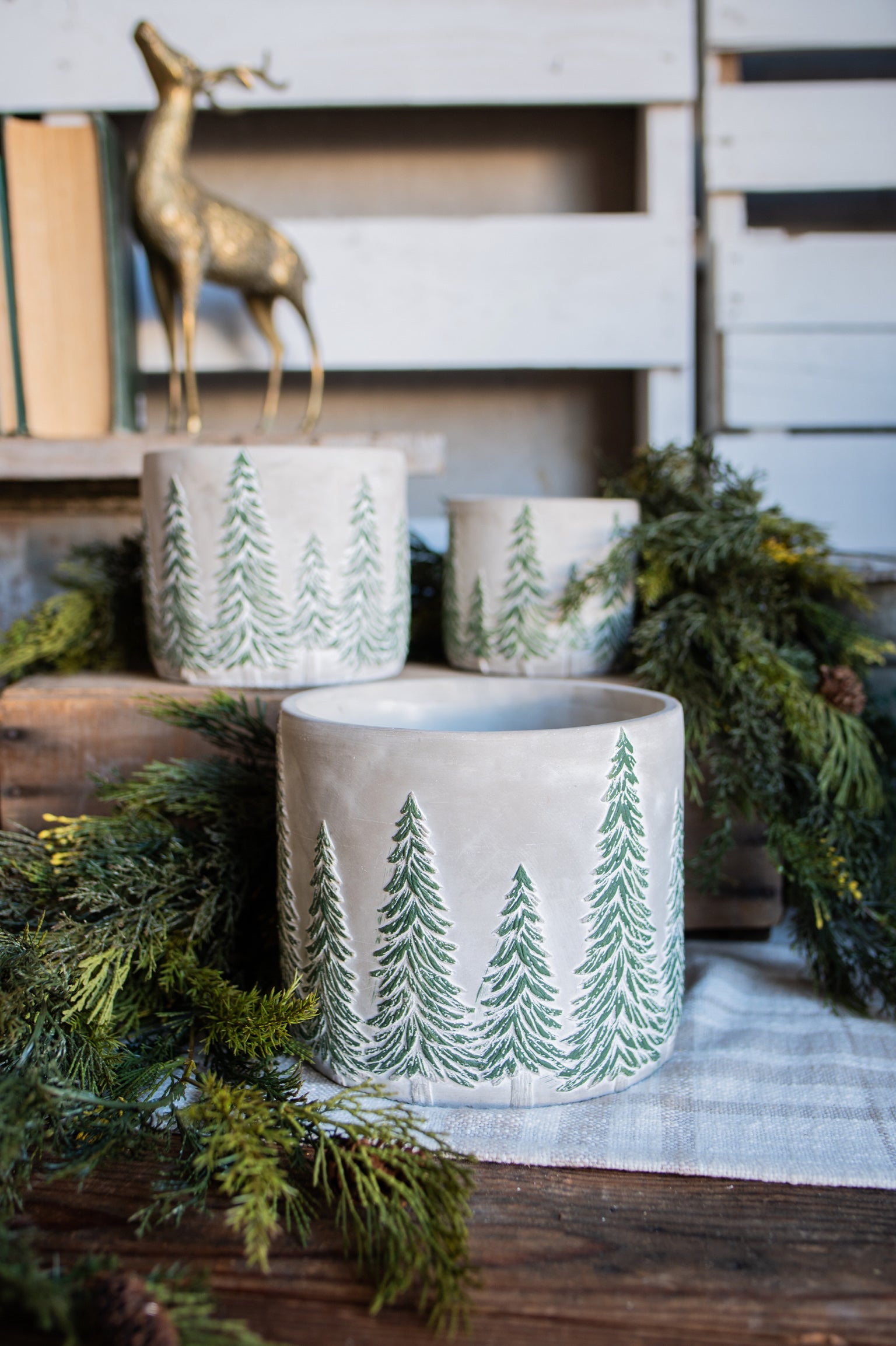 Concrete Tree Farm Pot