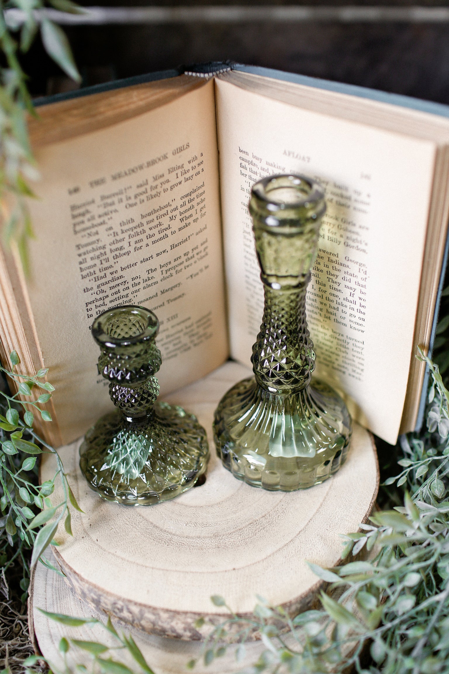 Forest Green Candlestick