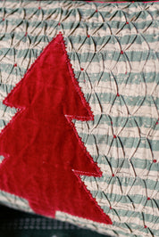 Smocked Velvet Tree Pillow