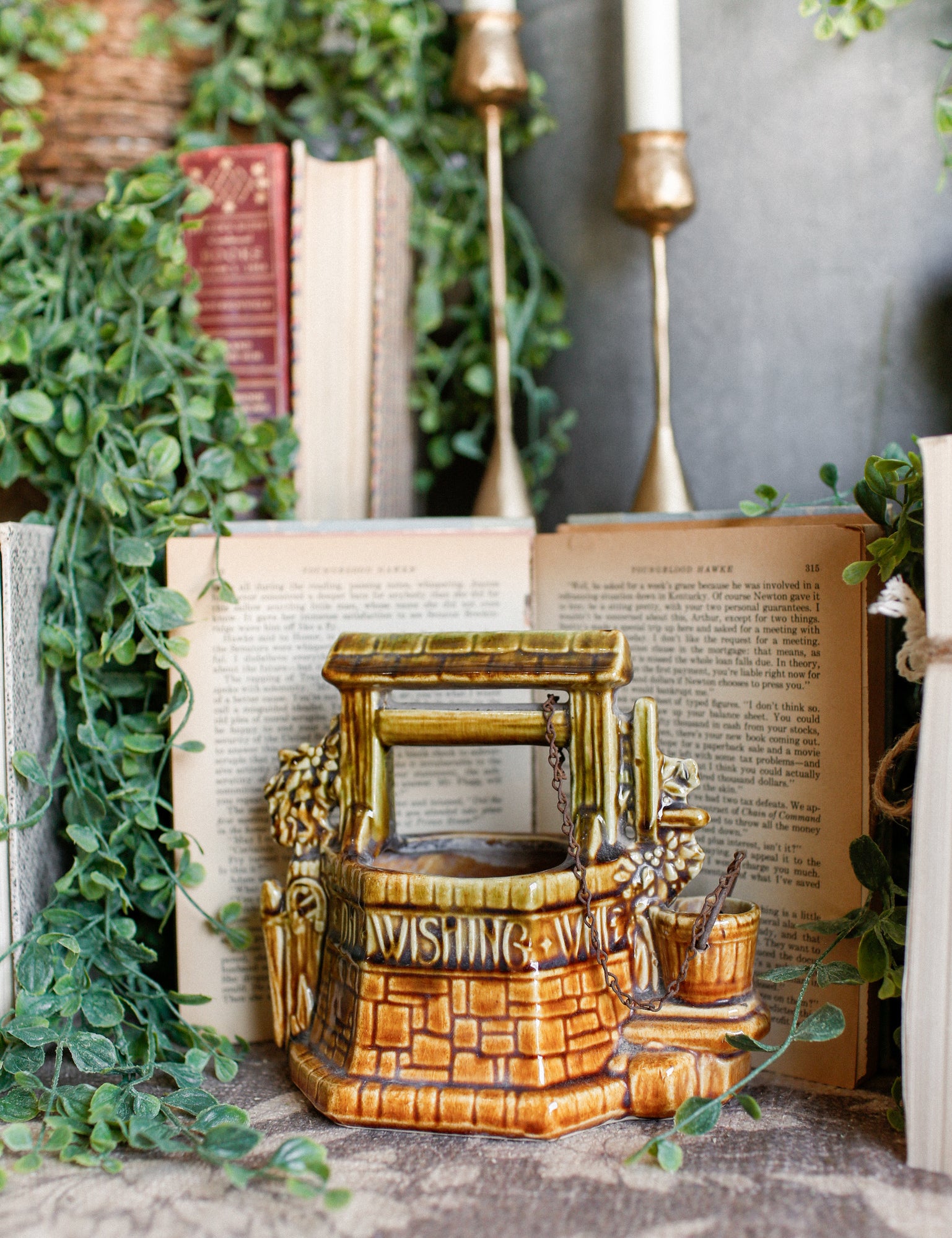 Vintage McCoy Wishing Well Planter The Little Burlap Barn®