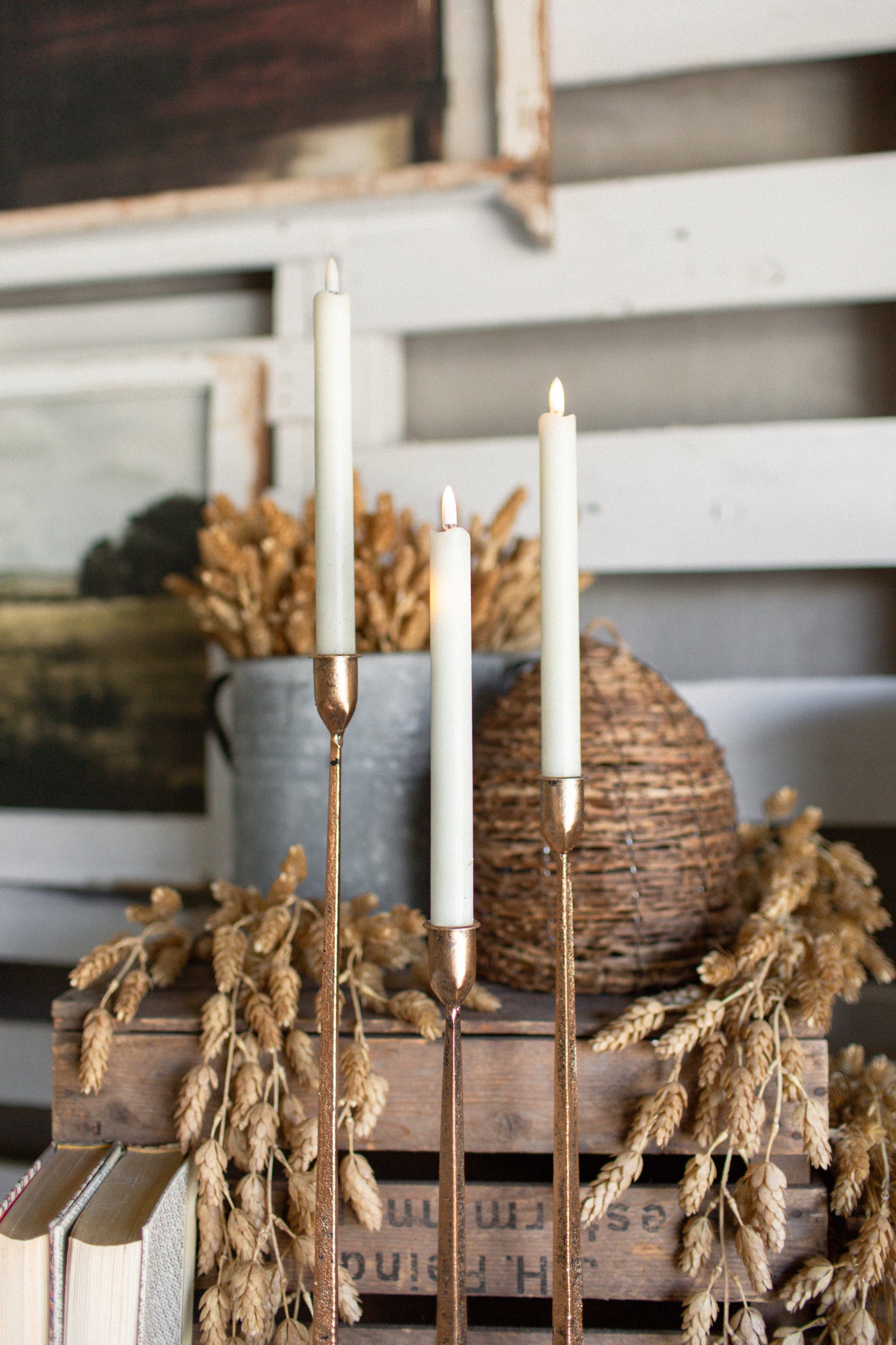 Hand-Forged Copper Candlestick