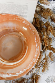 Vintage Peach Fire King Serving Bowl