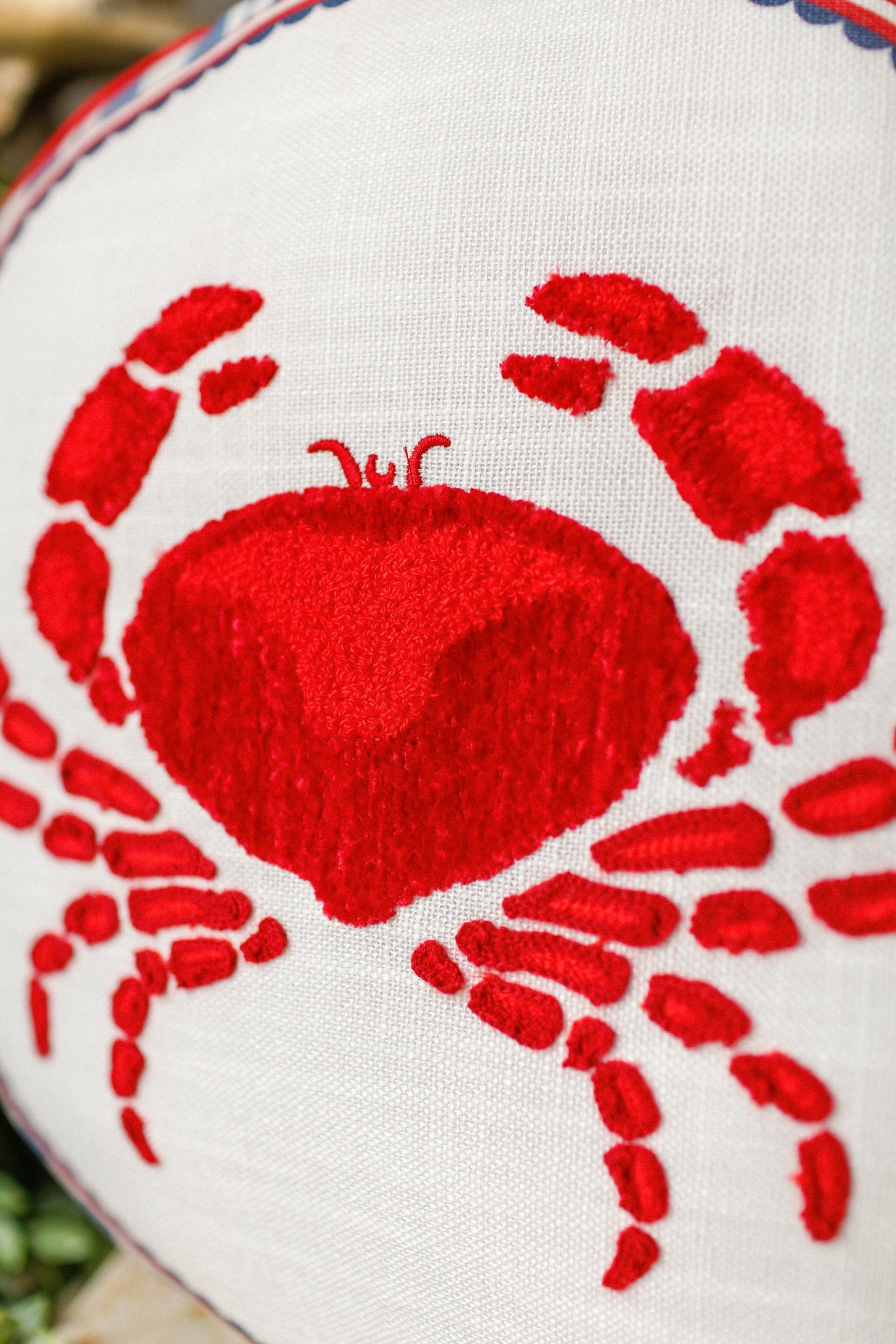Embroidered Crab Pillow The Little Burlap Barn®