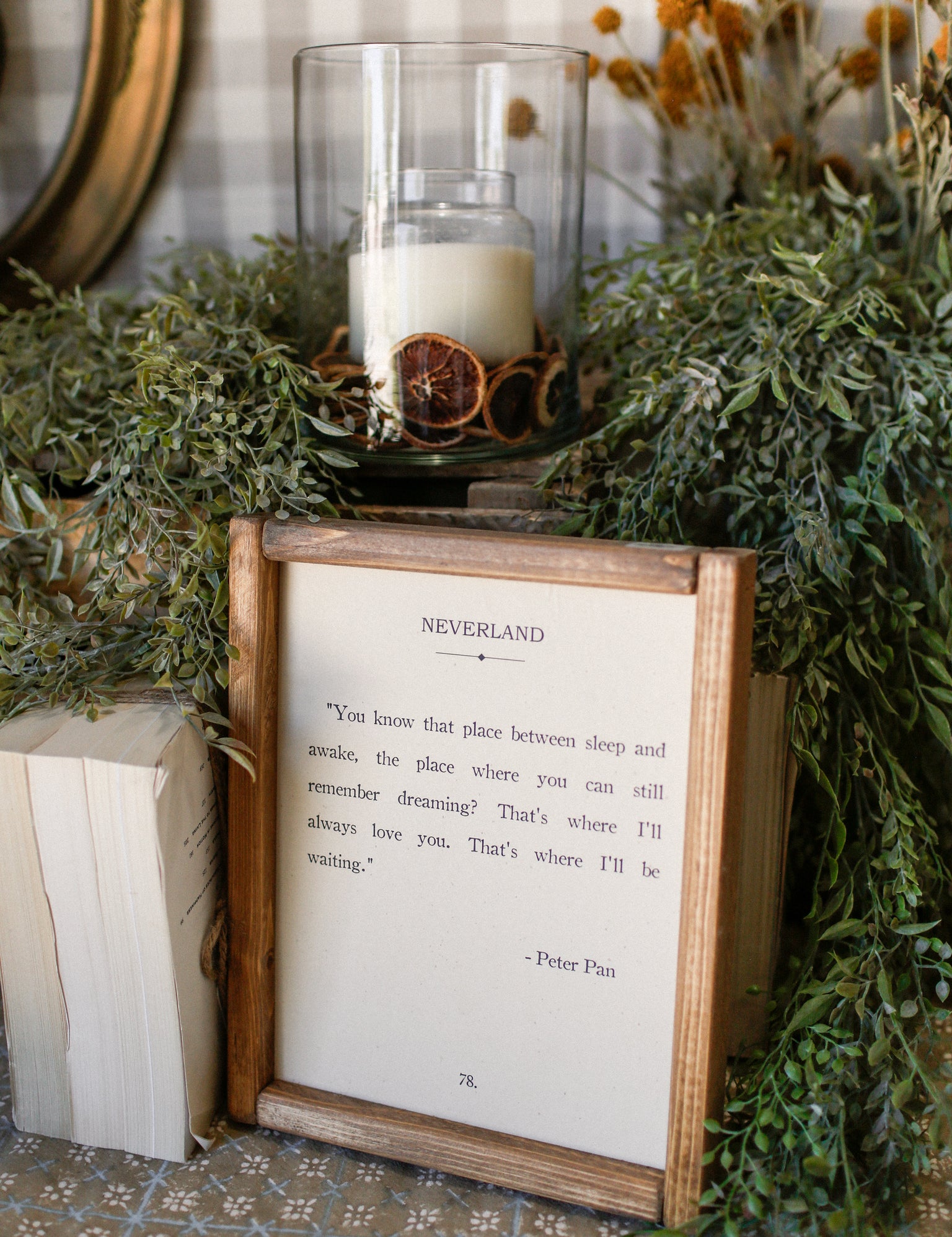 Handmade "Neverland" Framed Sign The Little Burlap Barn®