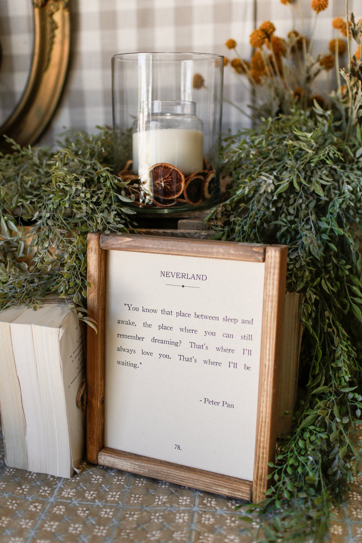 Handmade "Neverland" Framed Sign The Little Burlap Barn®