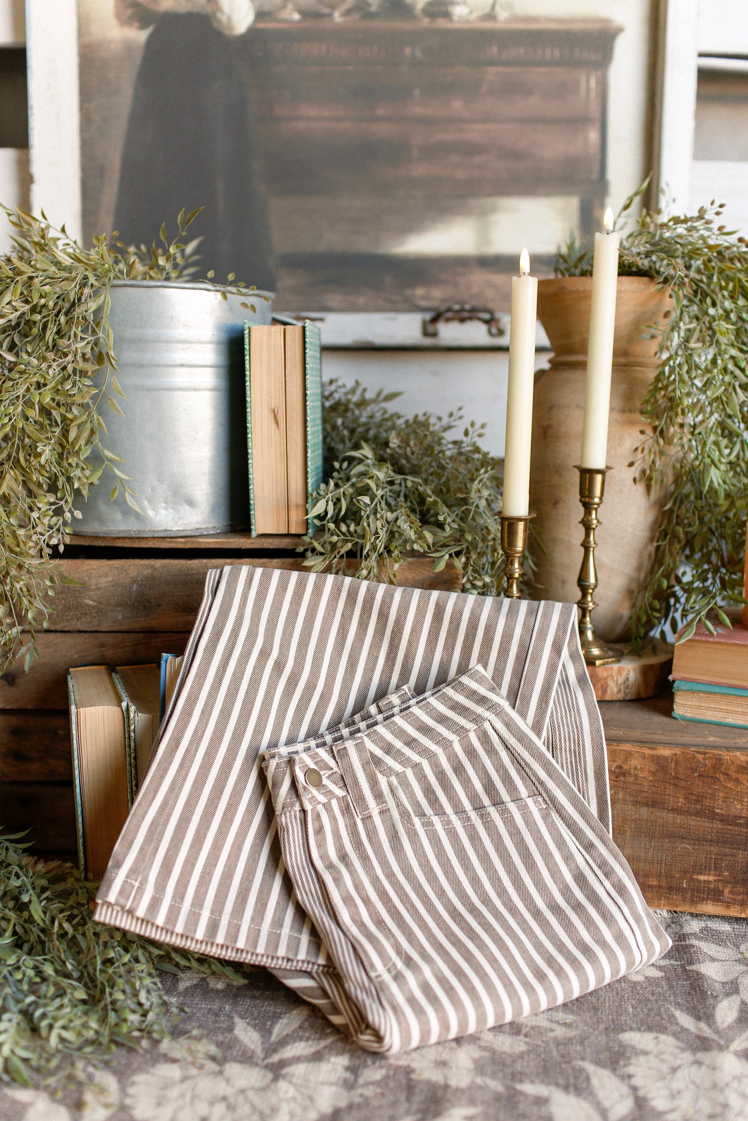 Franklin Stripe Mixed Pant