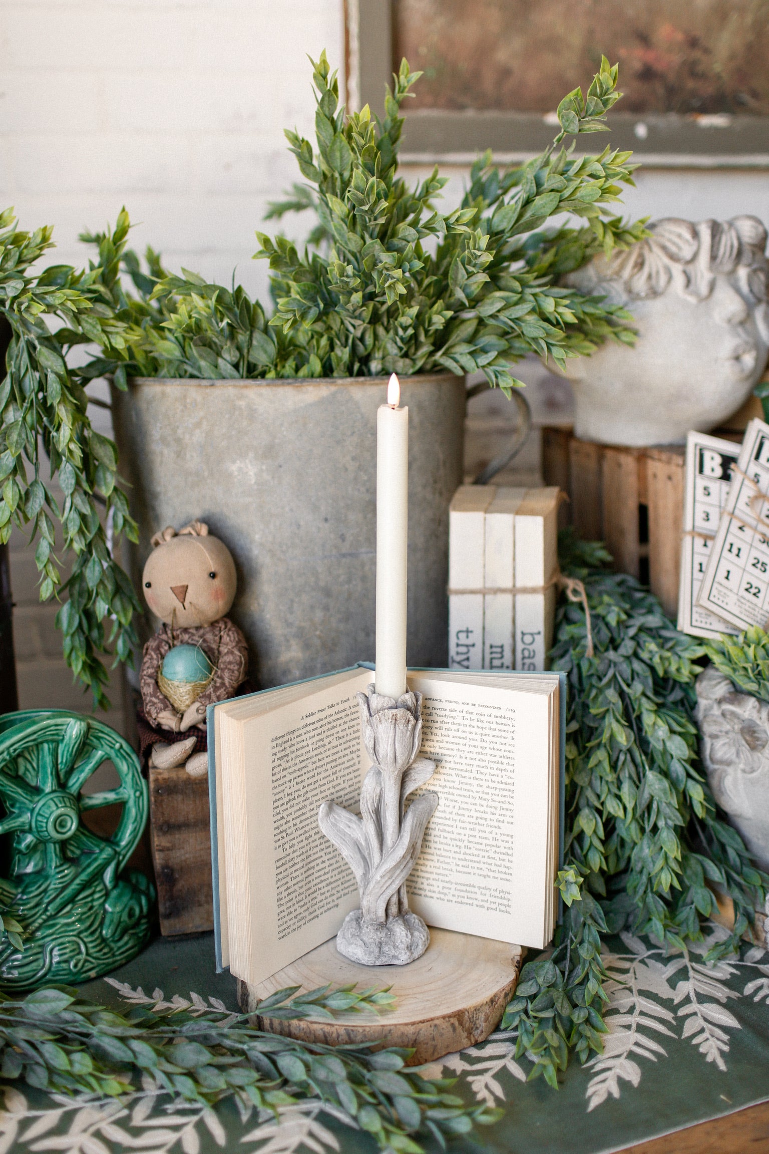 Concrete Tulip Candlestick The Little Burlap Barn®