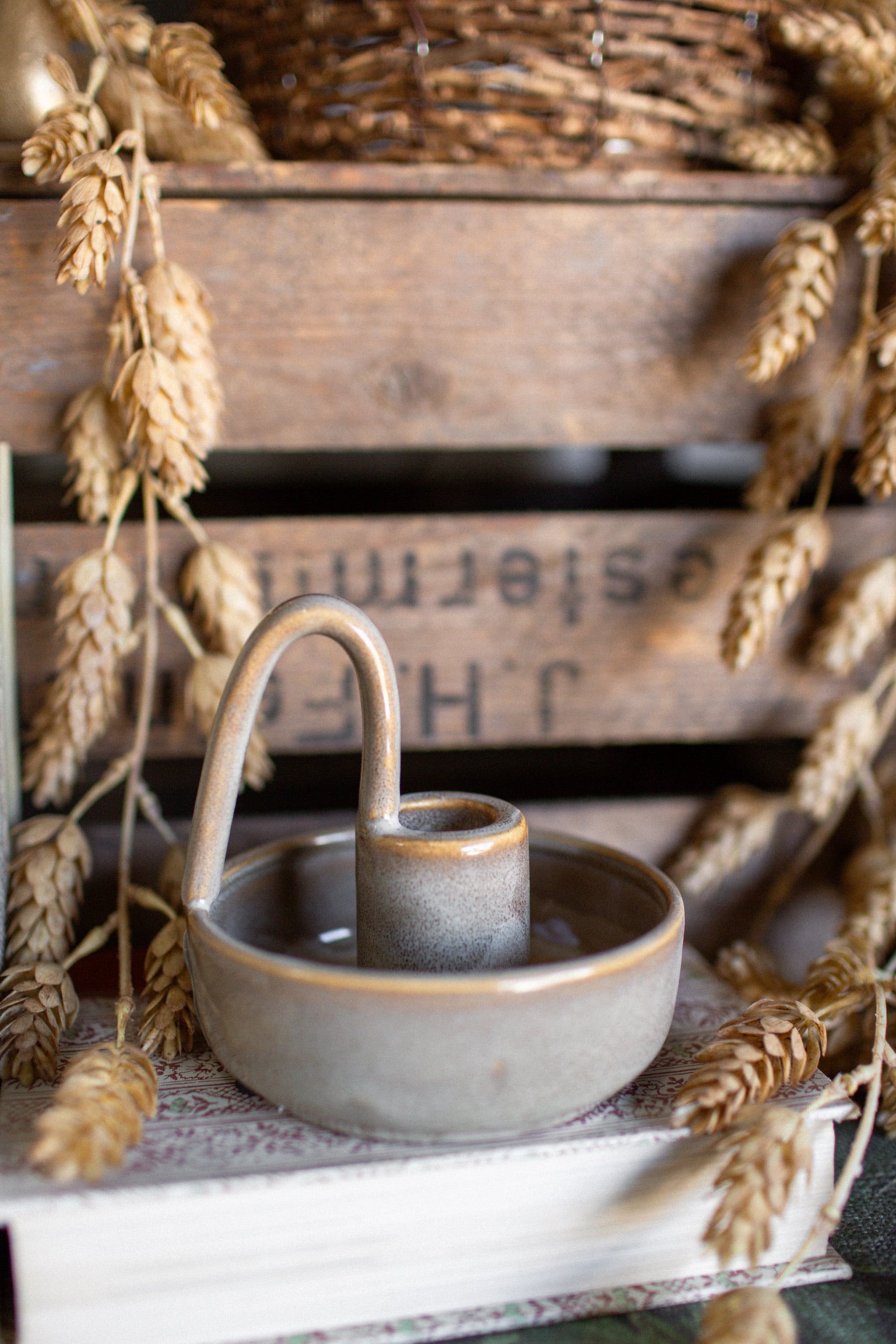 Handmade Handled Candlestick Holder