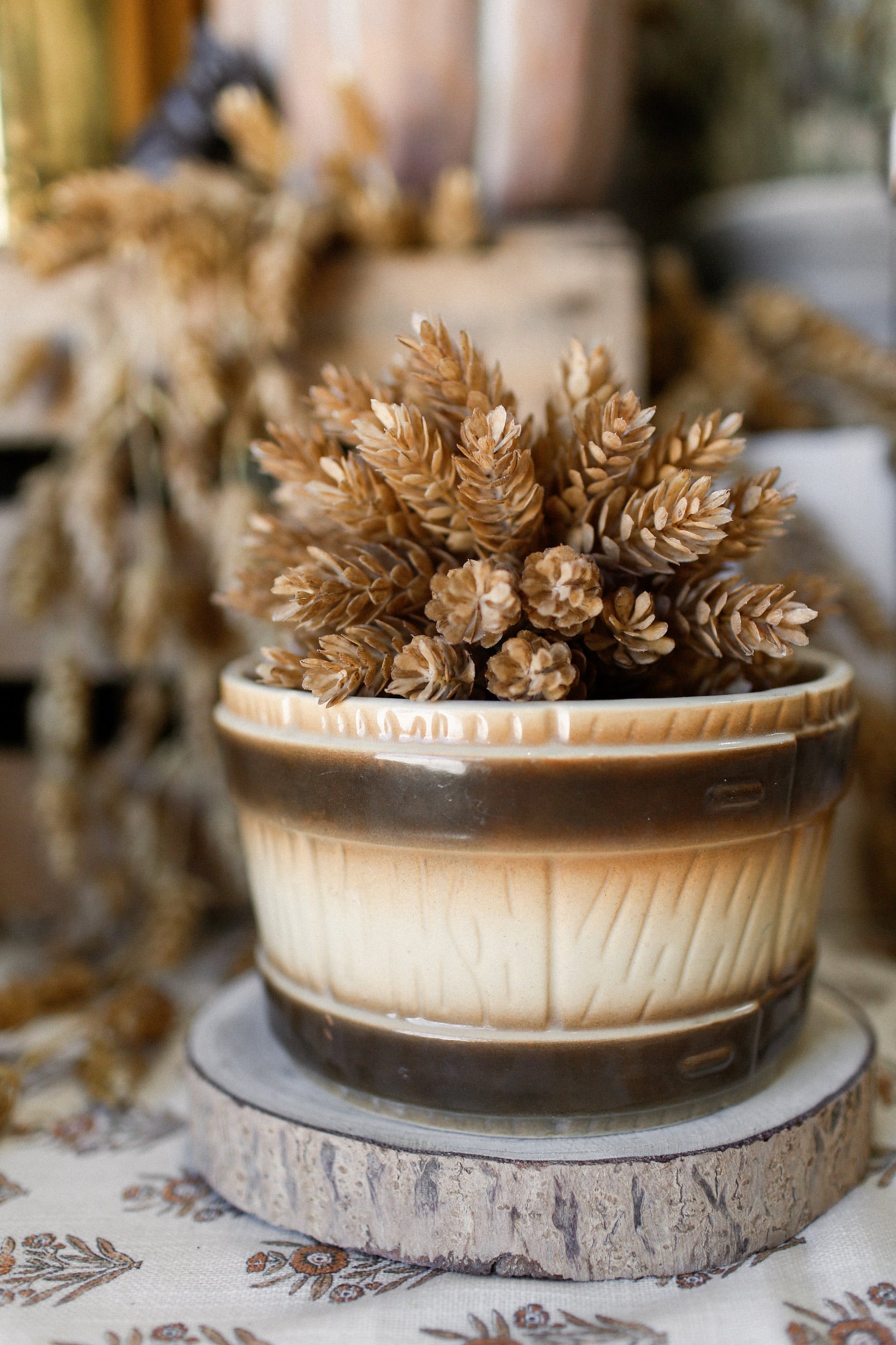 Vintage 1950's Barrel Planter
