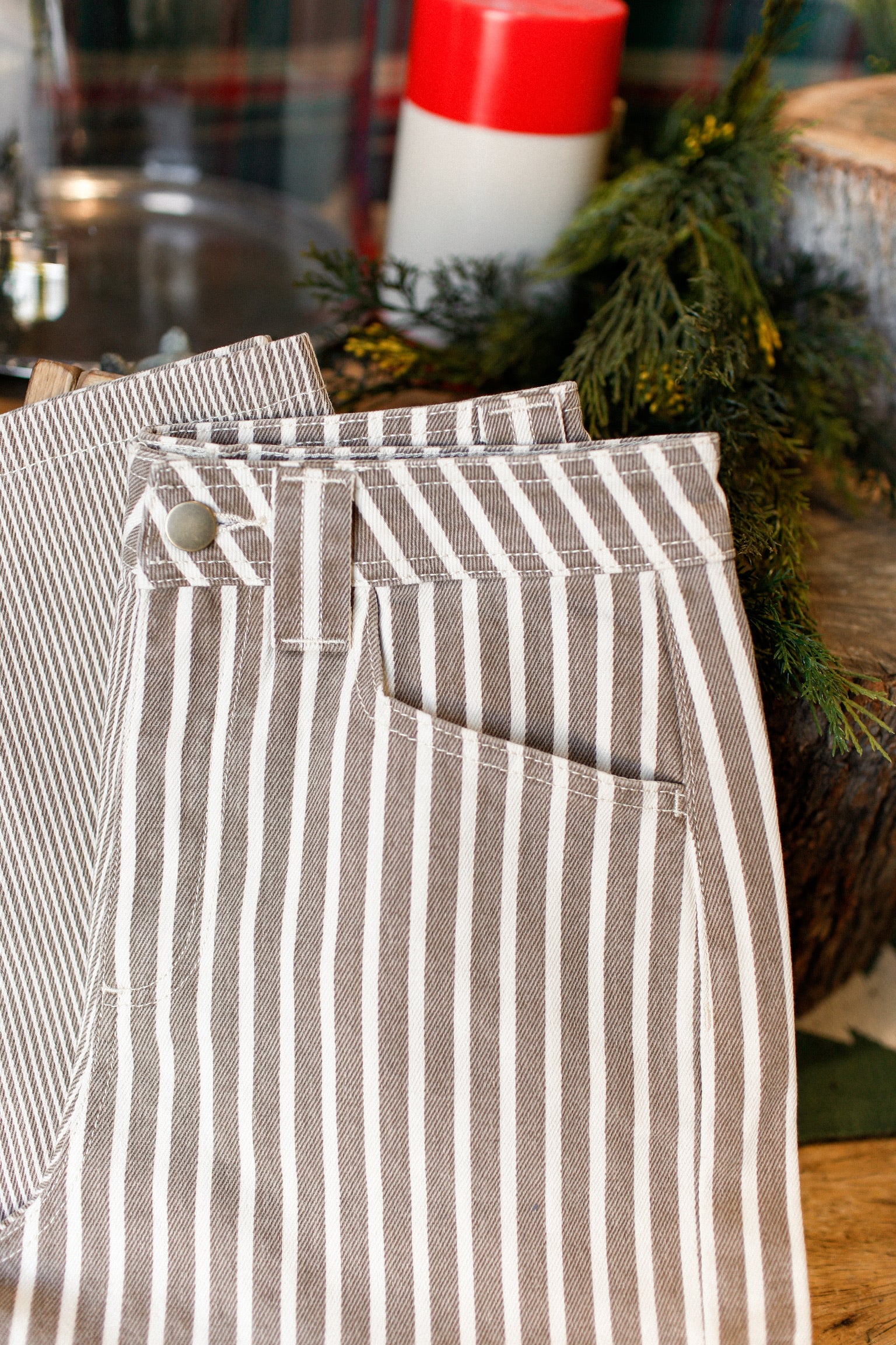 Franklin Stripe Mixed Pant