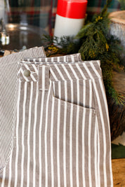 Franklin Stripe Mixed Pant