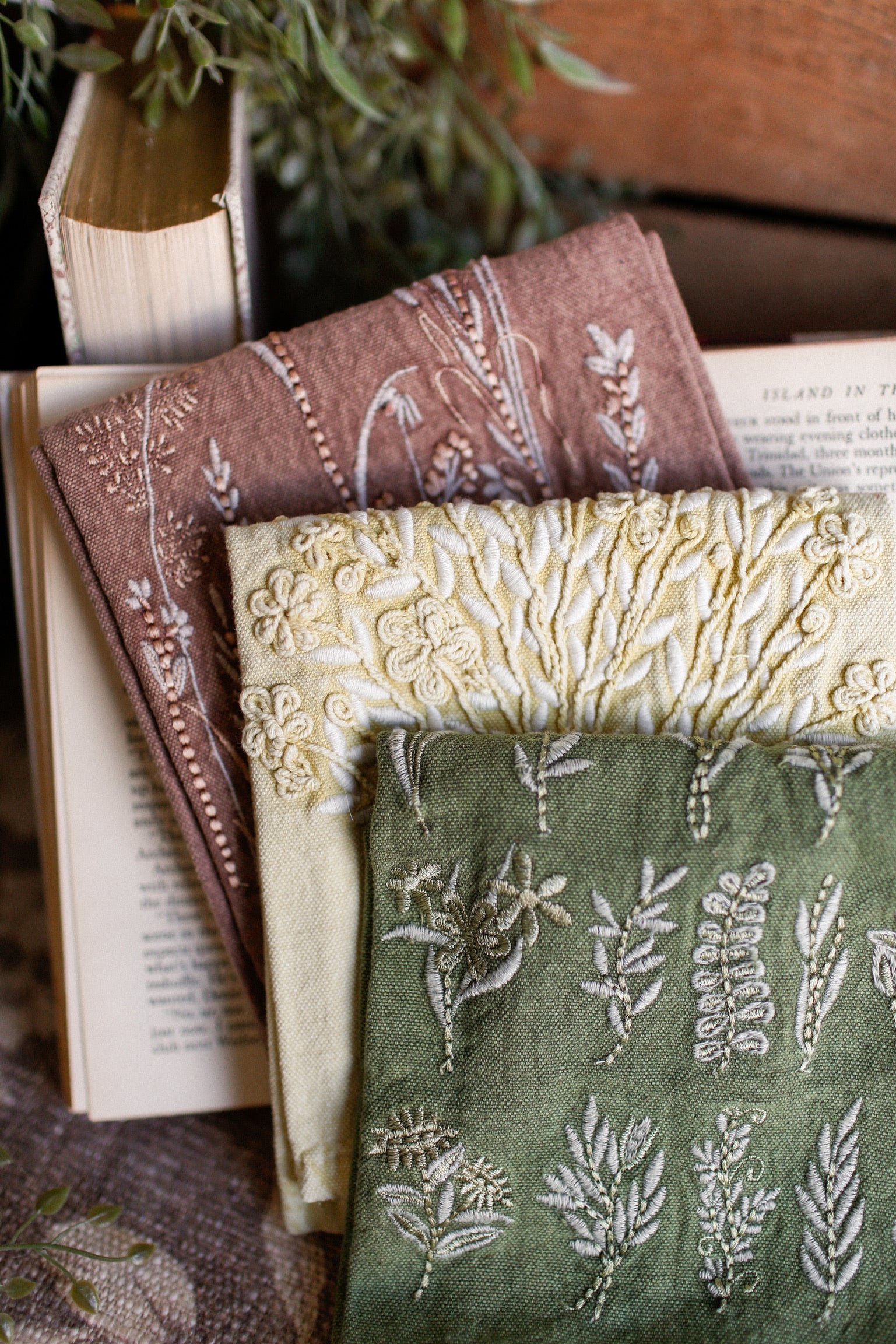 Embroidered Wildflower Towels The Little Burlap Barn®