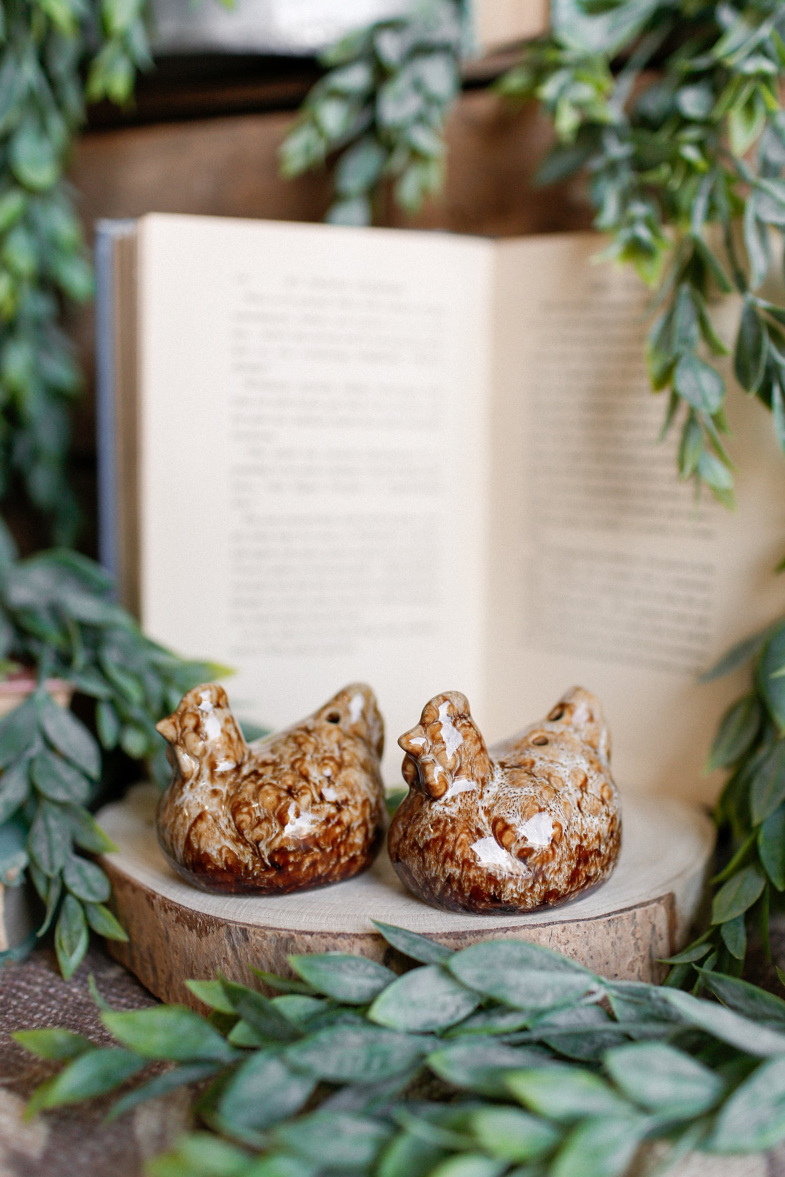 Stoneware Chicken S&P Shakers