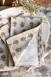 Marigold Block Print Napkins The Little Burlap Barn®