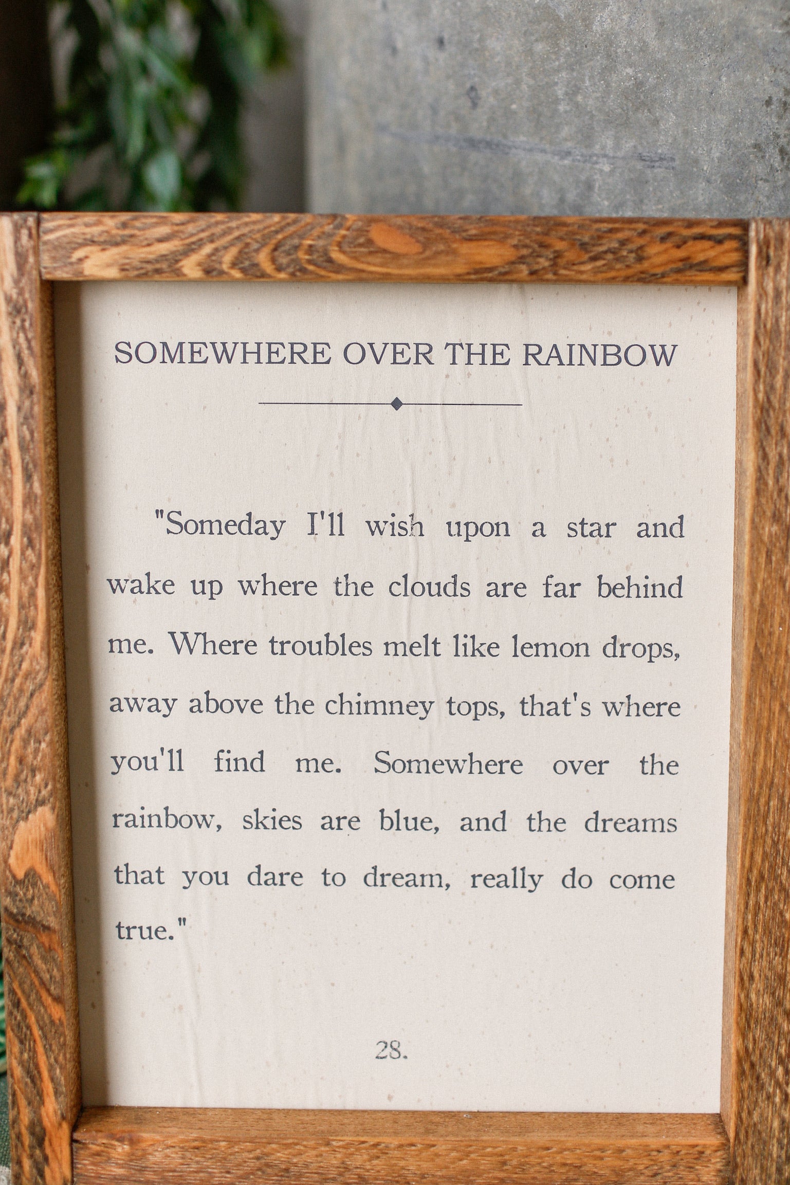 Handmade "Somewhere Over The Rainbow" Framed Sign The Little Burlap Barn®