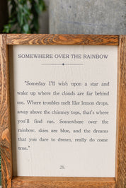 Handmade "Somewhere Over The Rainbow" Framed Sign The Little Burlap Barn®