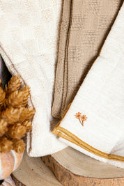 Floral Embroidered Cotton Tea Towels Creative Co-Op