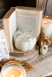 Cozy Pumpkin Glass Jar Fall Candle -Wholesale The Little Burlap Barn®