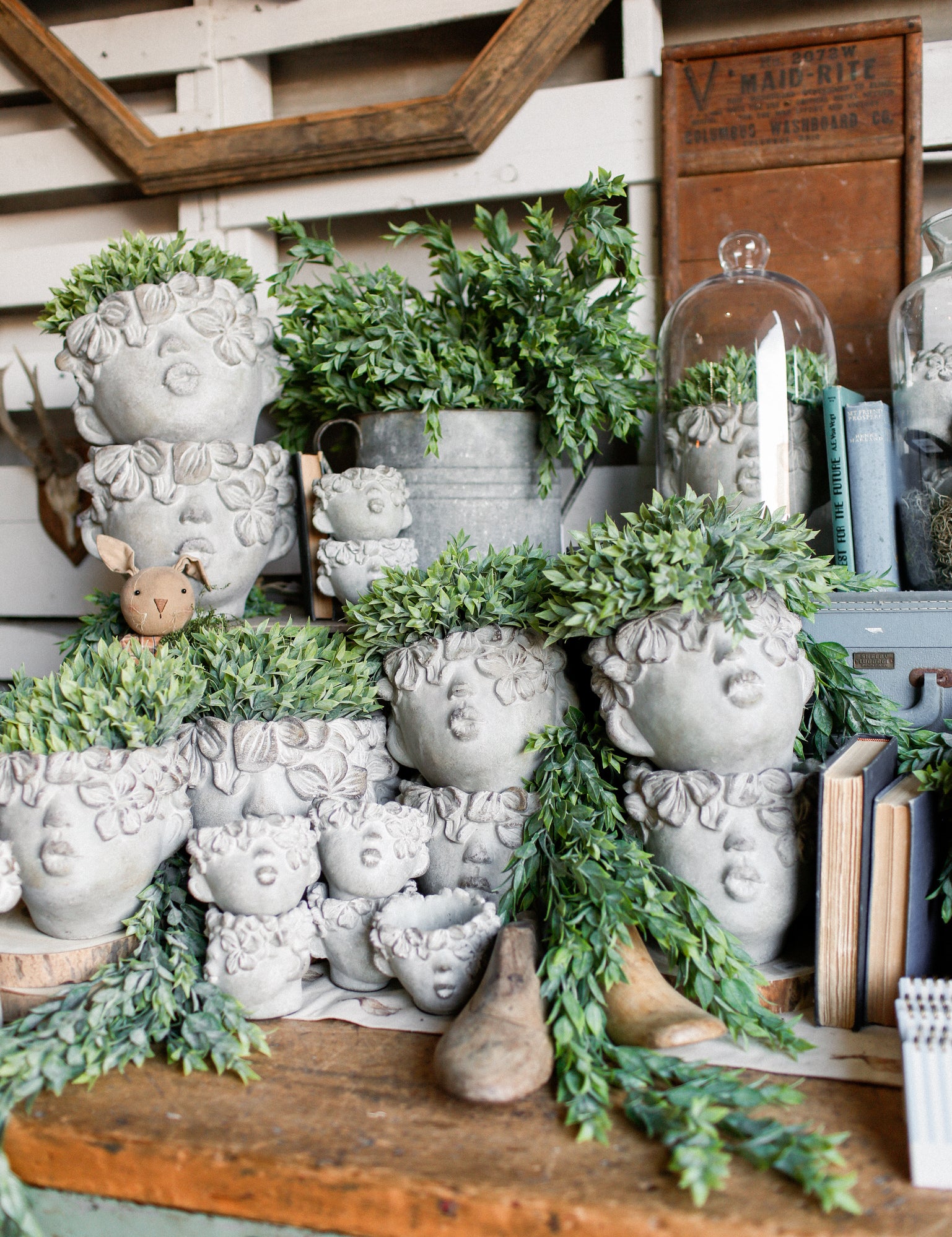 plant pots with faces on them Kissing Face Planter (3 Sizes) – The Little Burlap Barn®