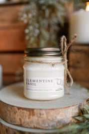 Mason Jar Candle-Clementine Basil