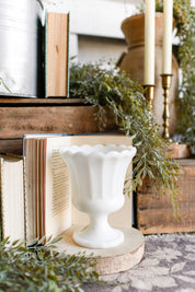 Vintage Milk Glass Large Vase The Little Burlap Barn®