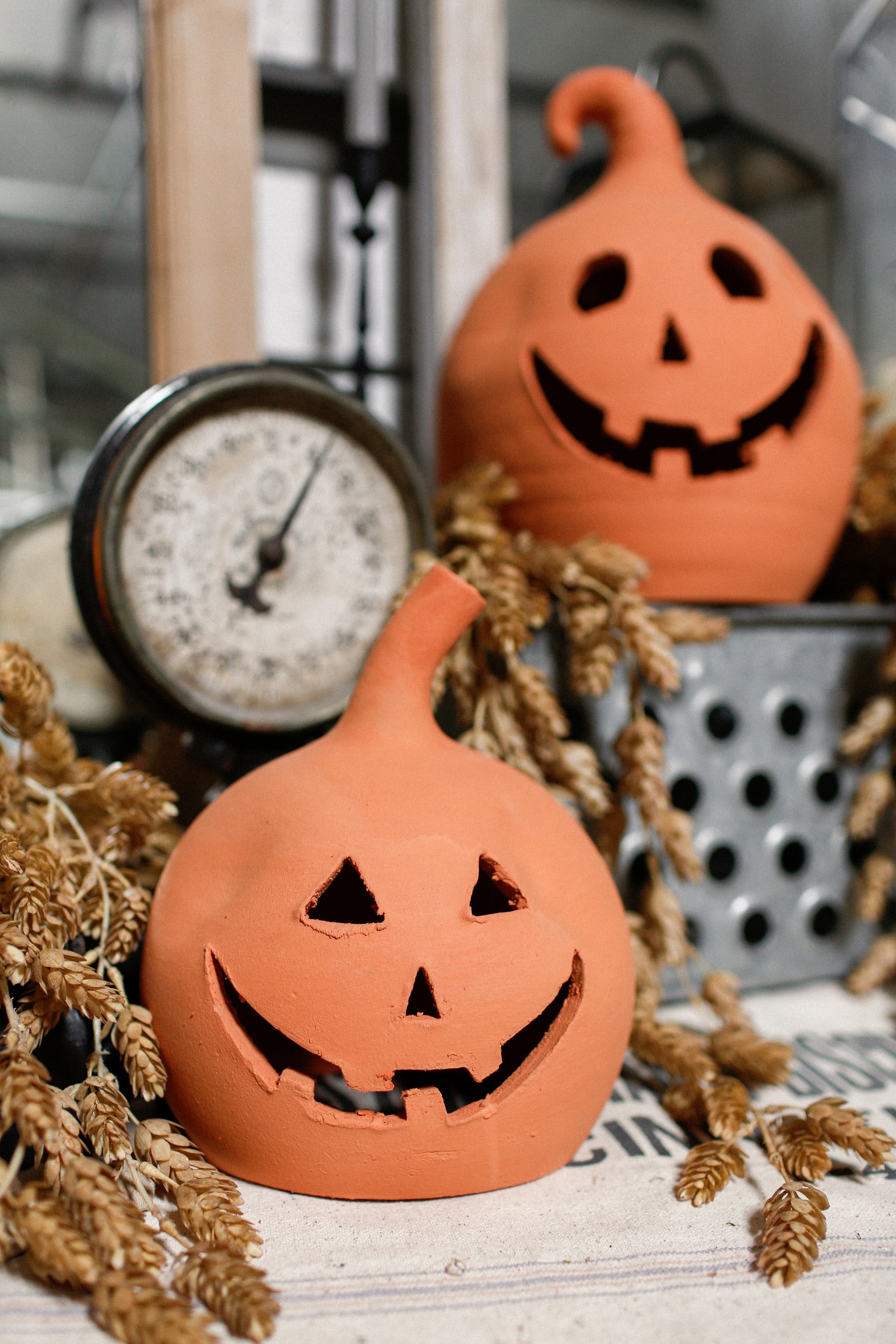 Terracotta Orange Jack-O-Lantern