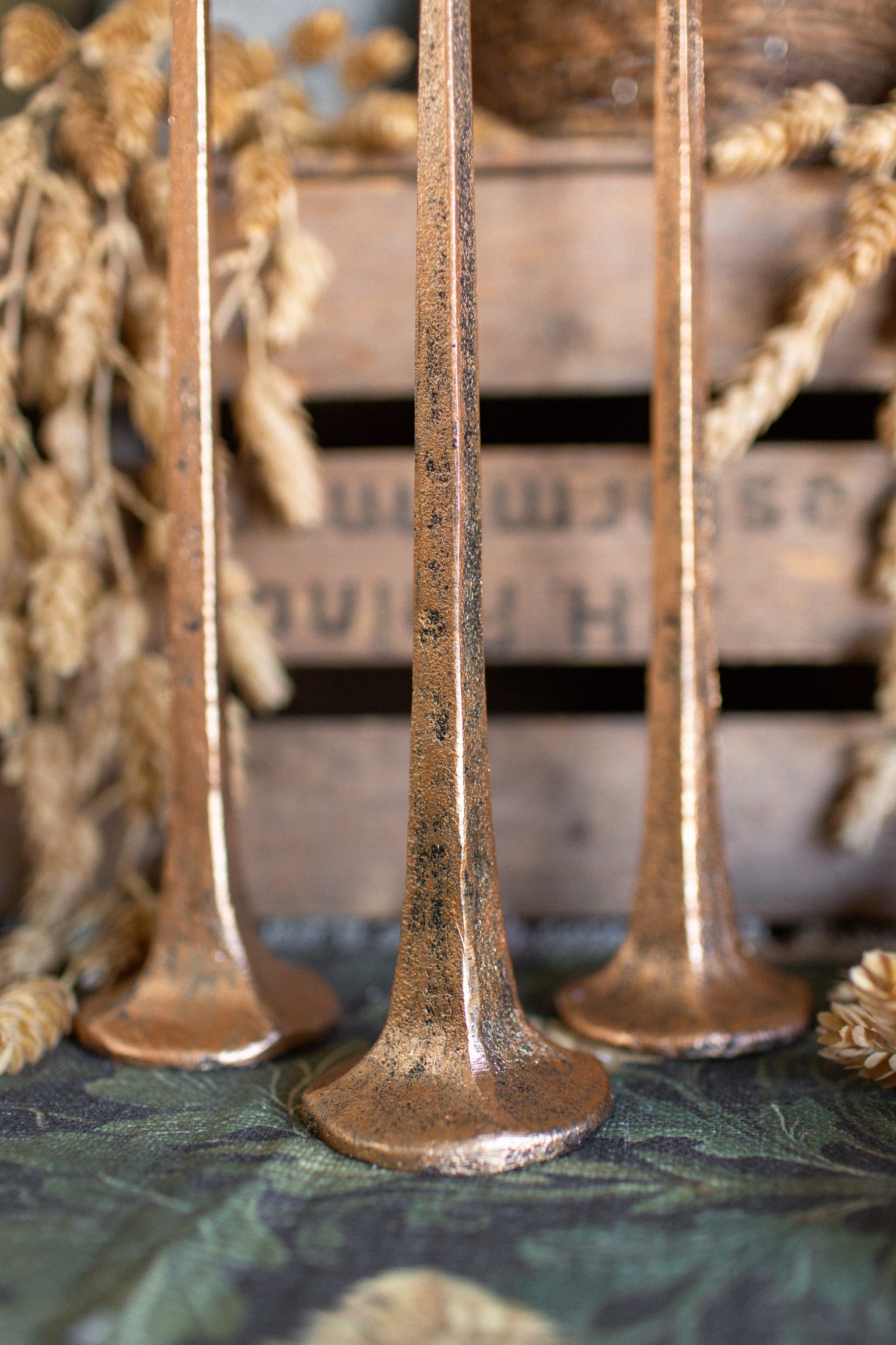 Hand-Forged Copper Candlestick