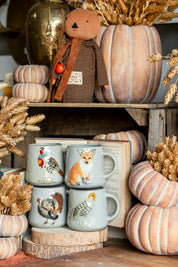 Hand Painted Stoneware Fall Mug Creative Co-Op