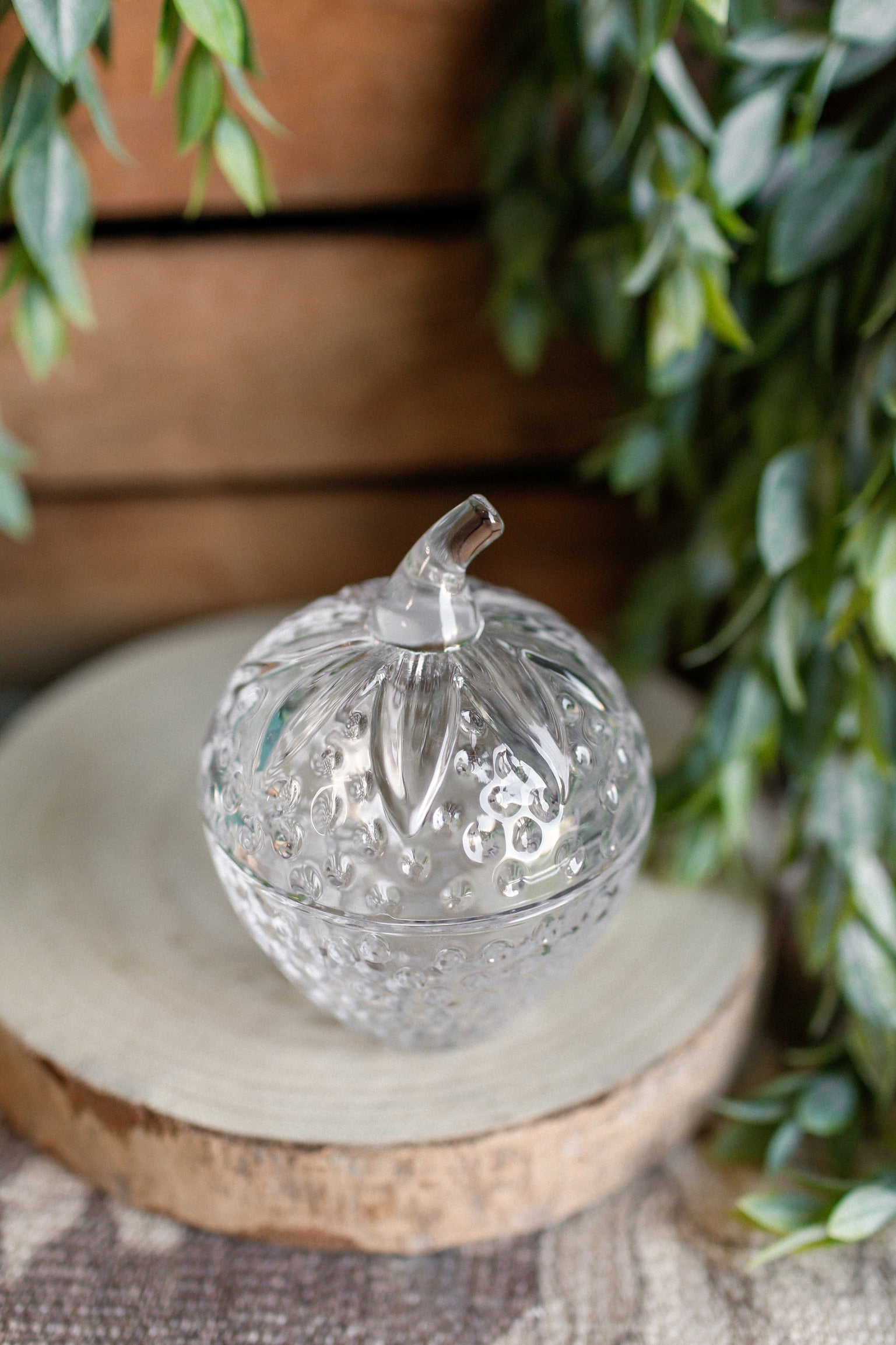 Glass Strawberry Jar