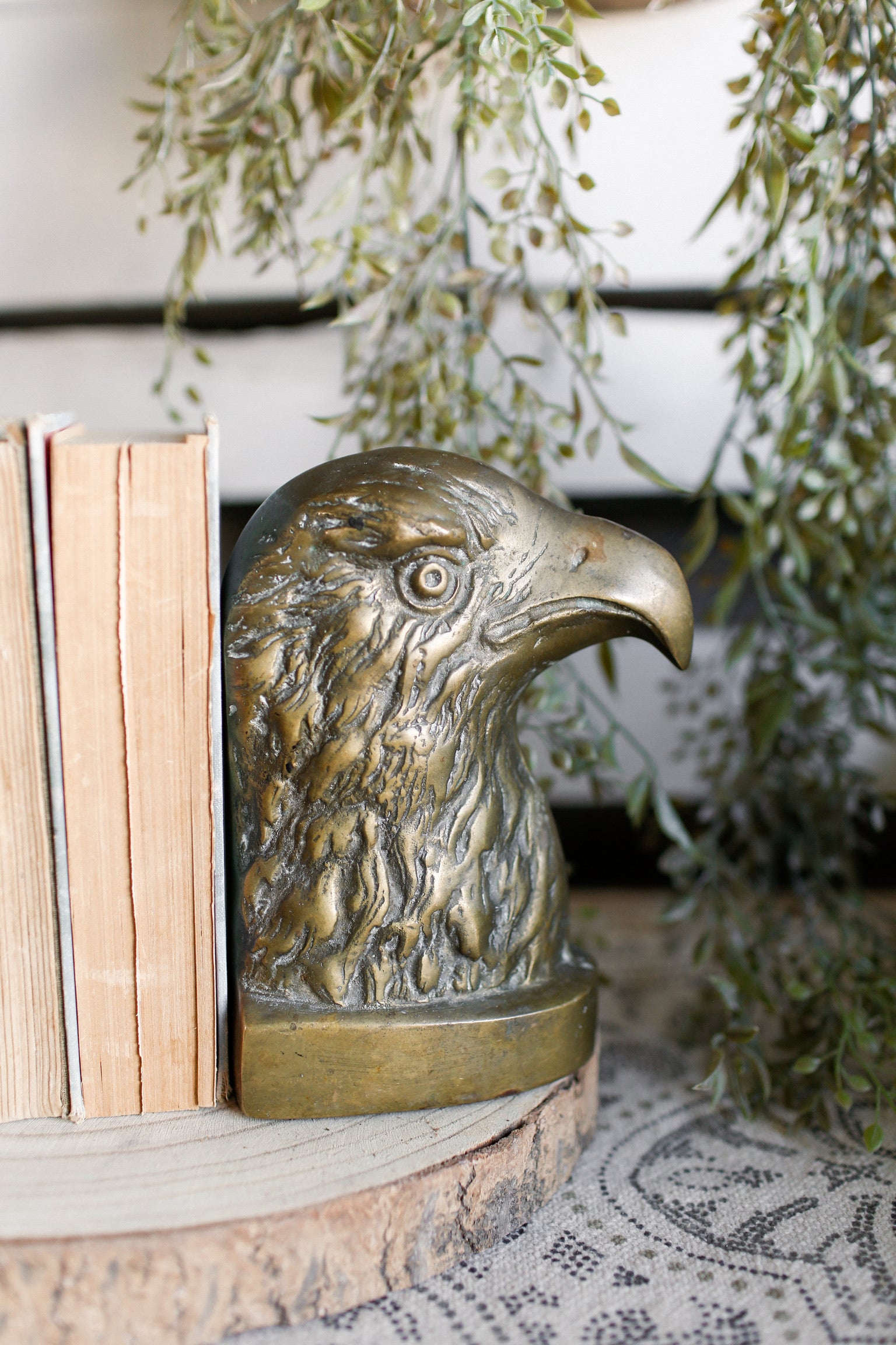Vintage Brass Eagle Bookends