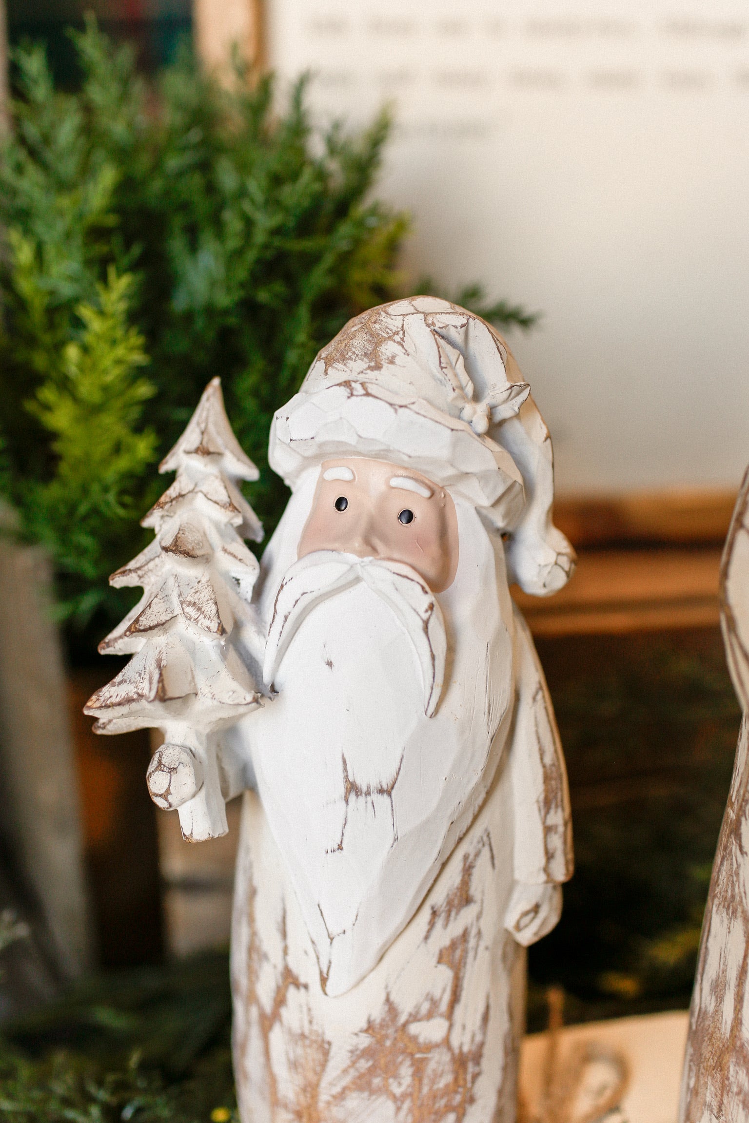 Washed Carved Santa