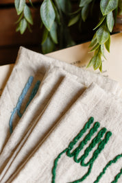 Embroidered Silverware Napkins