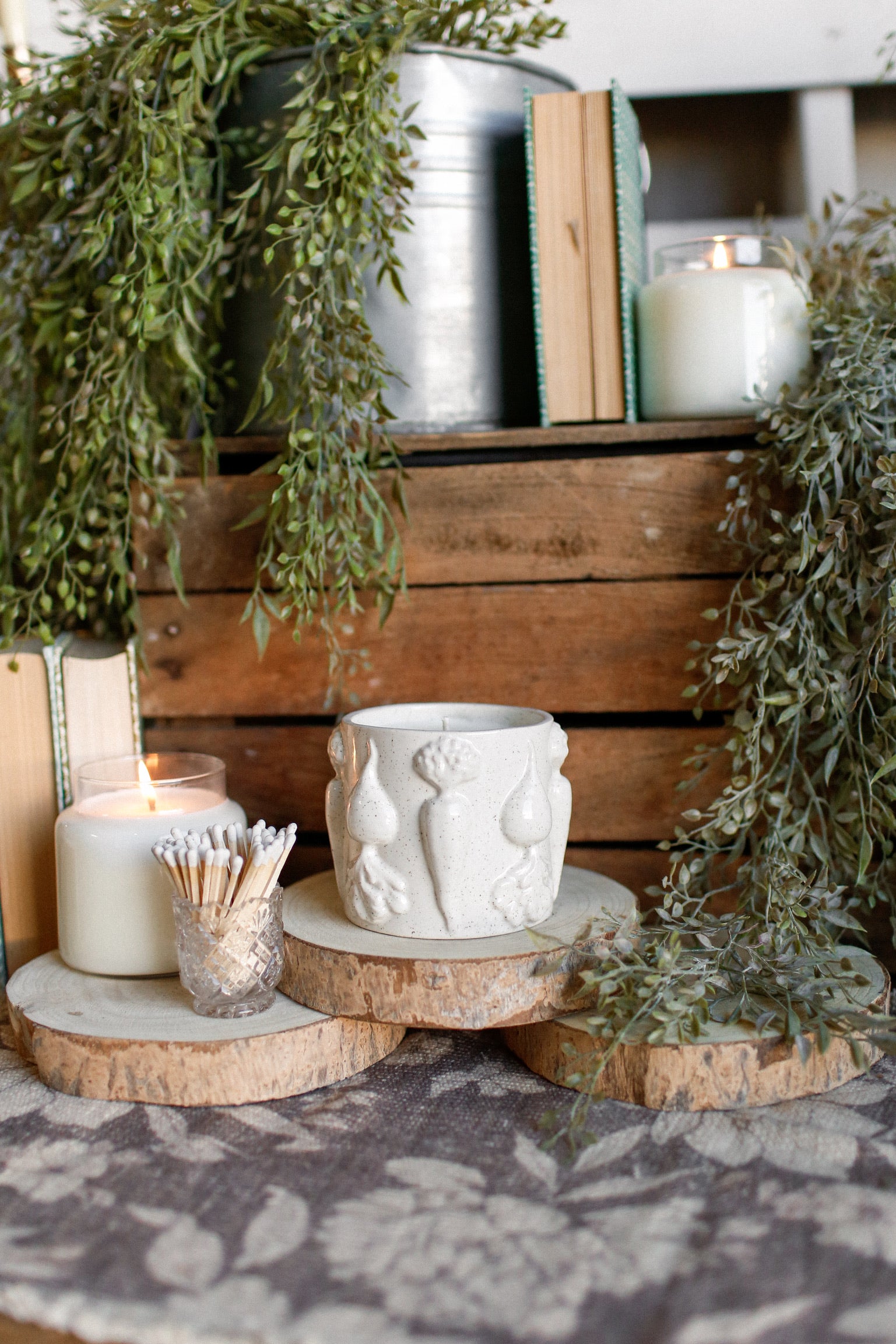 Stoneware Veggie Candle