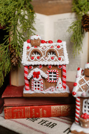 Red Lighted Mini Gingerbread House