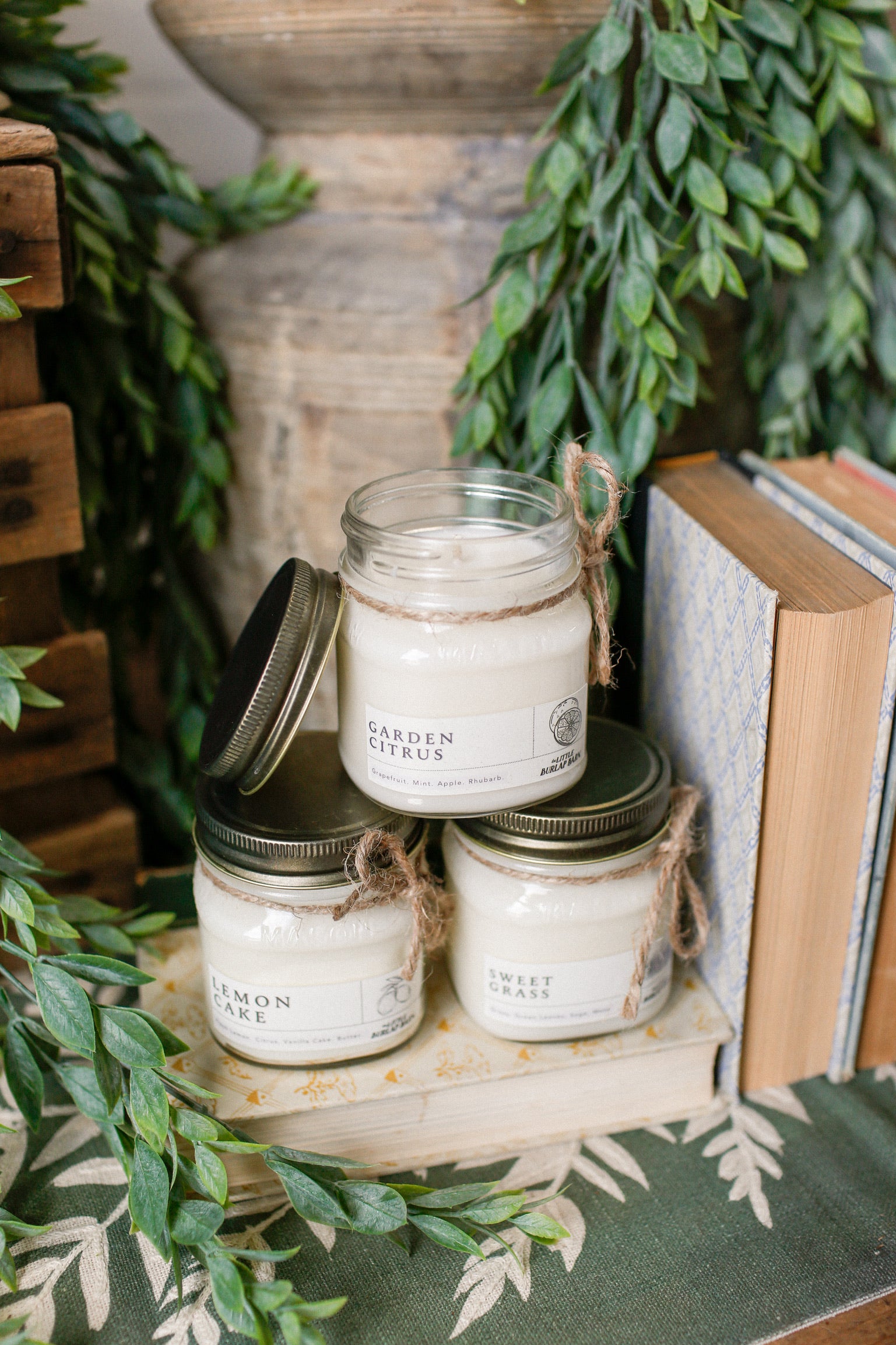 Mason Jar Candle-Lemon Cake The Little Burlap Barn®