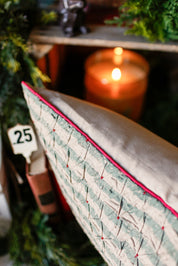 Smocked Velvet Tree Pillow