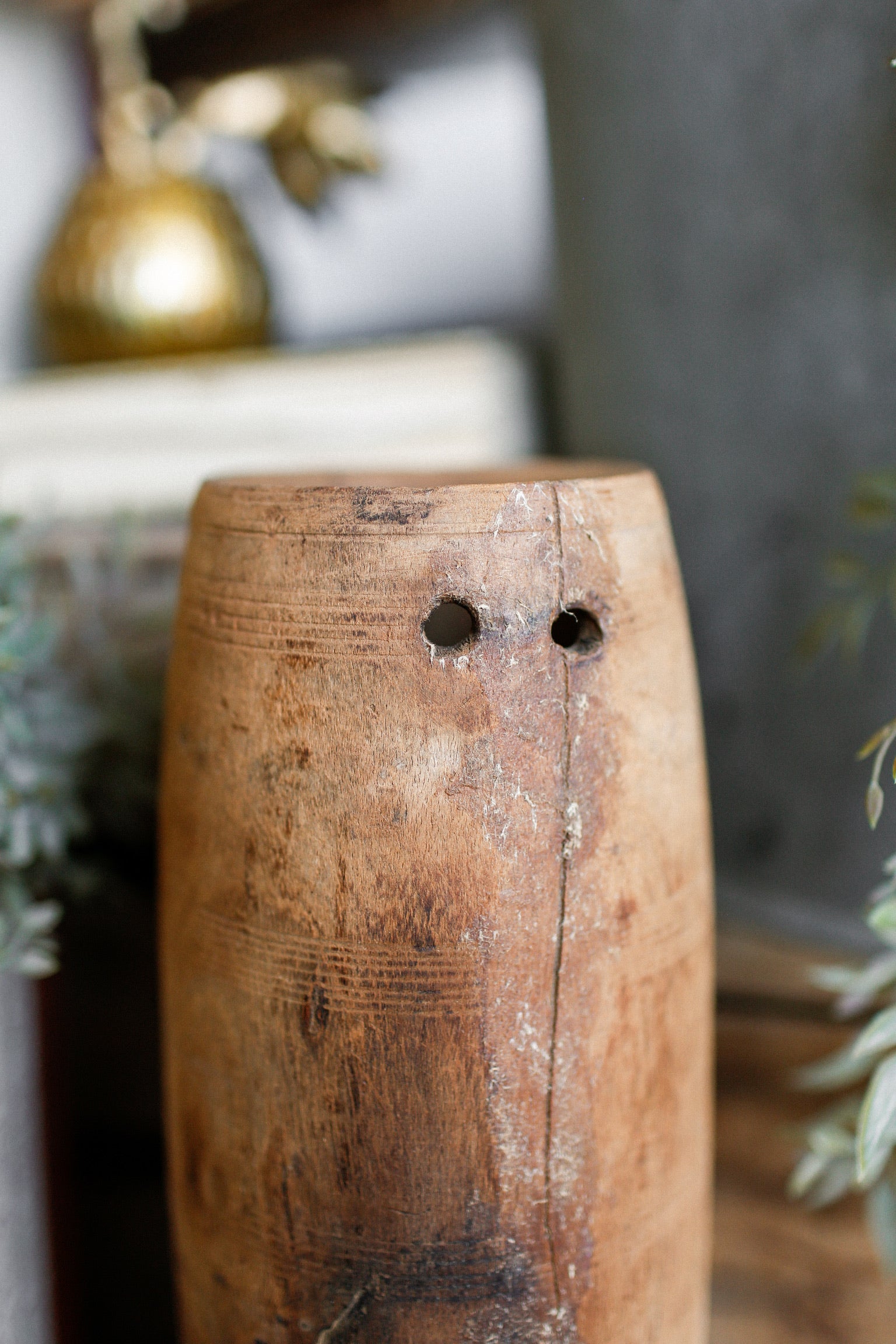 Vintage Wood Pot (M)