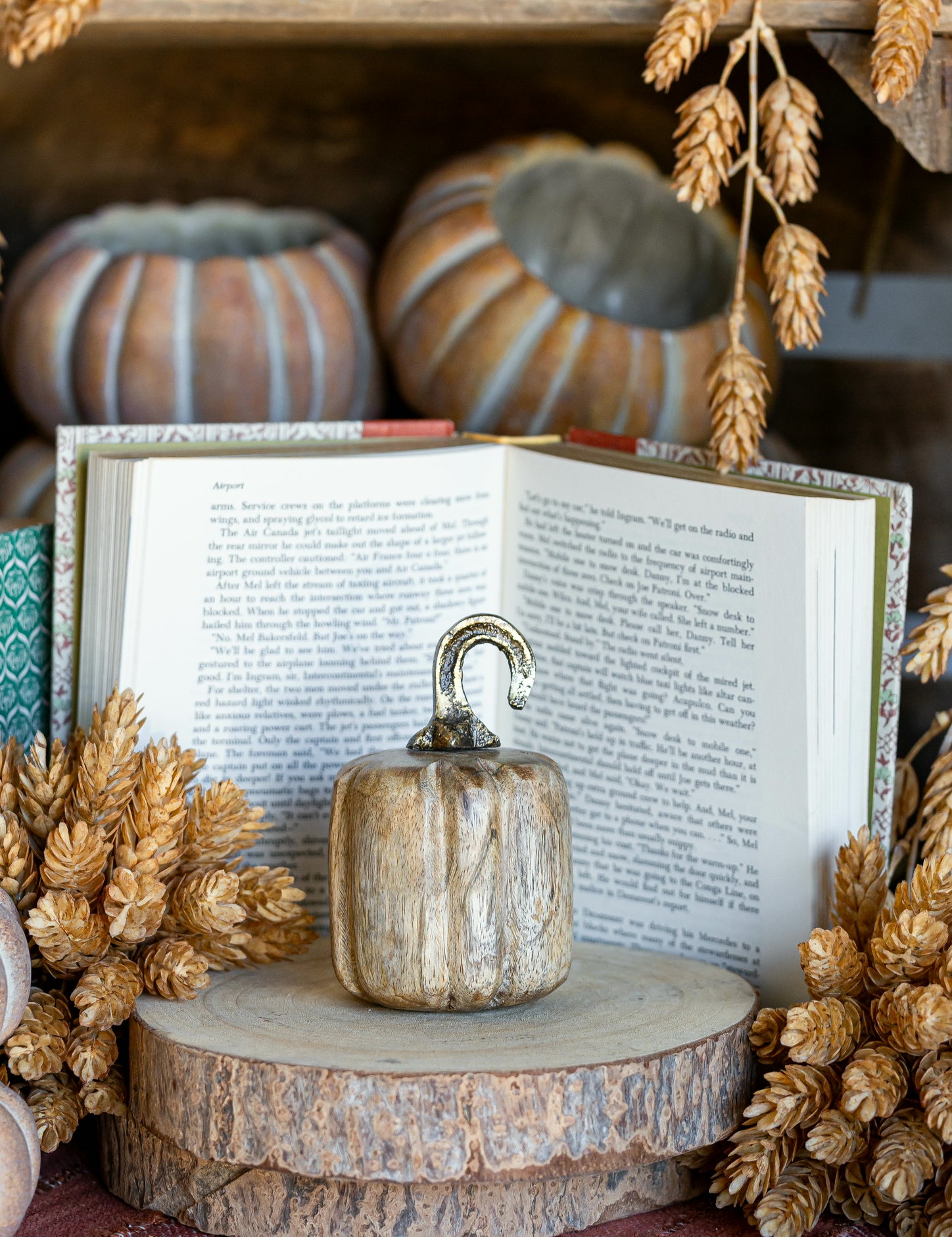 Mango Wood Pumpkin The Little Burlap Barn