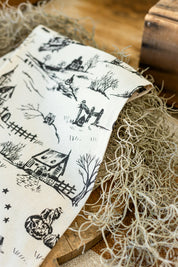 Halloween Toile Kitchen Towel The Little Burlap Barn