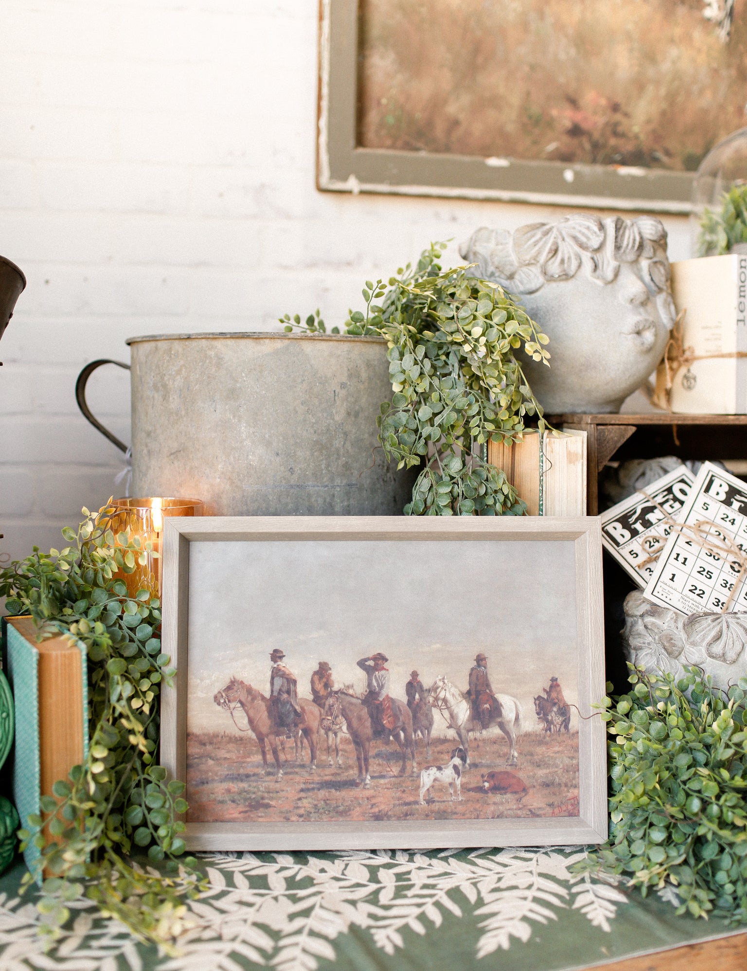 Cowboys Ride Framed Art The Little Burlap Barn®